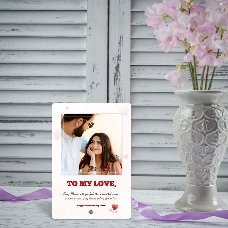 Personalized Valentine's Day Gift For Couples Acrylic Photo Frame, To My Love Theme, Gift For Husband, Wife, Girlfriend, Boyfriend